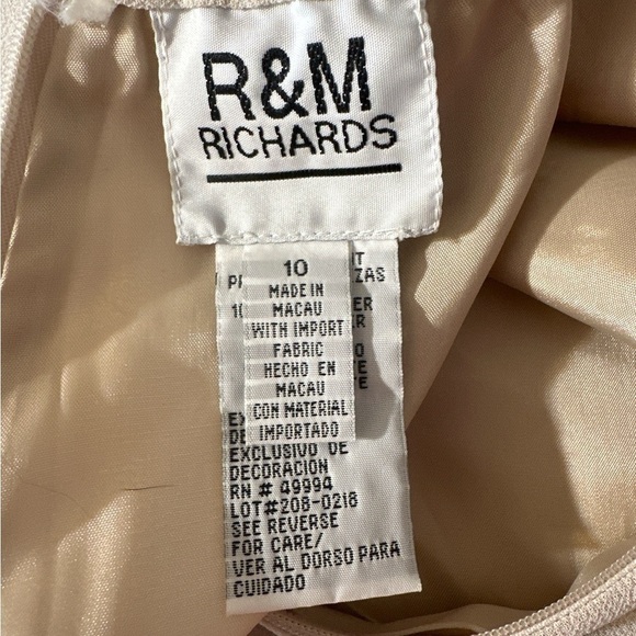 R&M Richards Vintage Elegant 3 Piece Cream Chiffon Embroidered Beaded Set - Picture 13 of 16